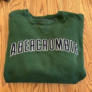 Abercrombie Dark green crewneck hoodie size XL good condition